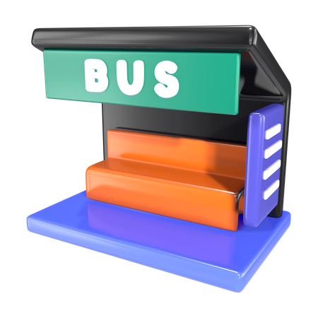 Bus Shelter  3D Icon