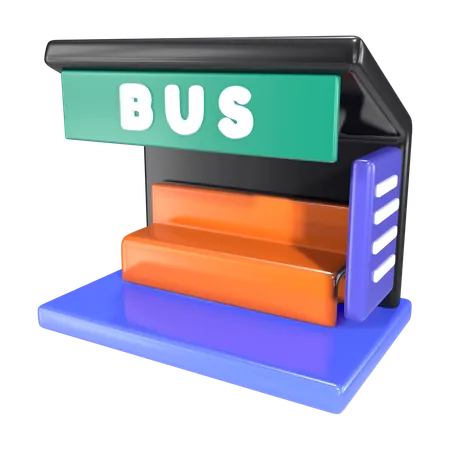 Bus Shelter  3D Icon