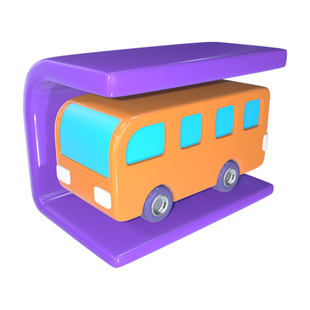 Bus Shelter  3D Icon