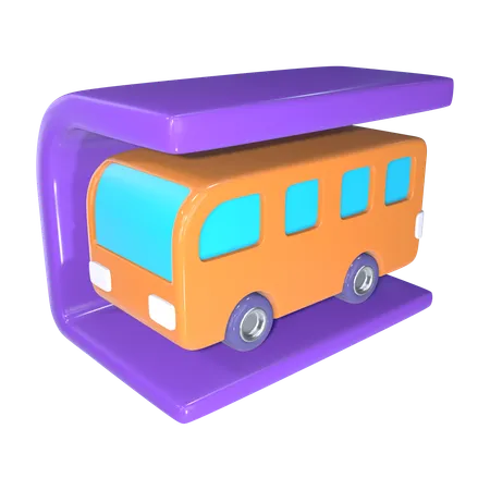 Bus Shelter  3D Icon