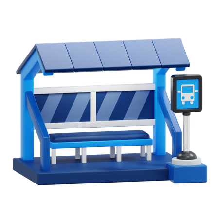 Bus Shelter  3D Icon