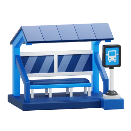 Bus Shelter  3D Icon