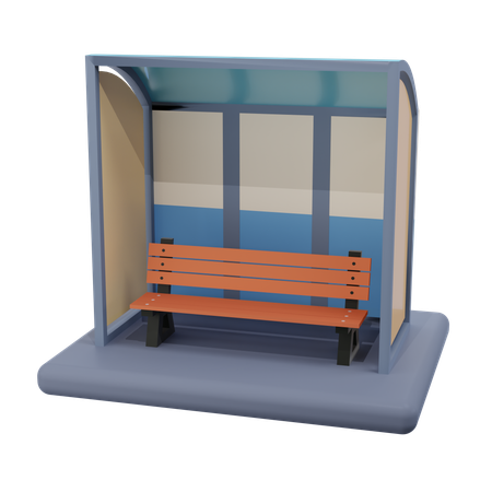 Bus Shelter  3D Icon