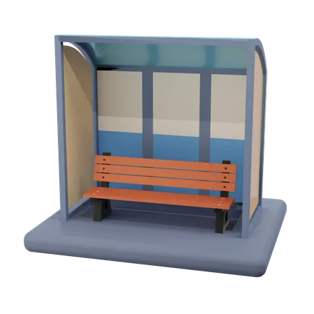 Bus Shelter  3D Icon