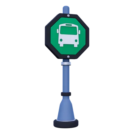 Bus Sign  3D Icon