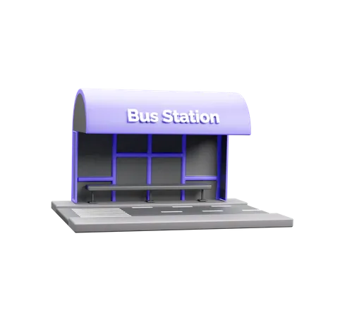 Bus Station  3D Icon