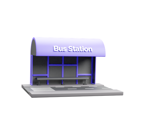 Bus Station  3D Icon