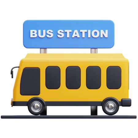 Bus Station  3D Icon