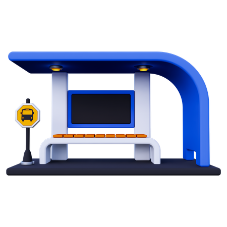 Bus Station  3D Icon