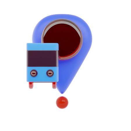 Bus Station Location  3D Icon