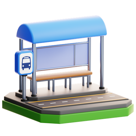 Bus Stop  3D Icon