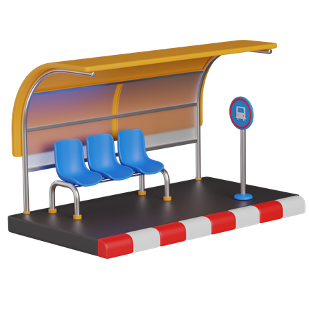 BUS STOP  3D Icon