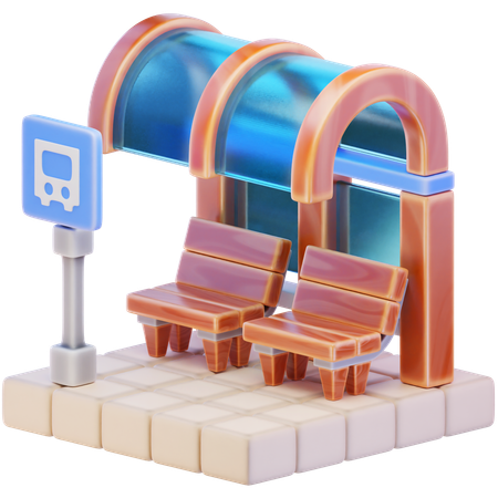 バス停  3D Icon