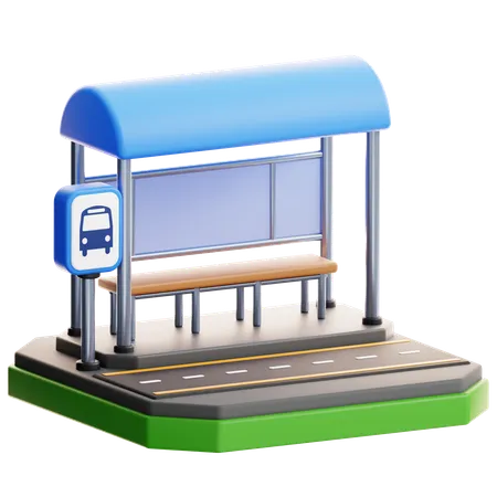 Bus Stop  3D Icon