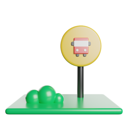 Bus Stop  3D Icon