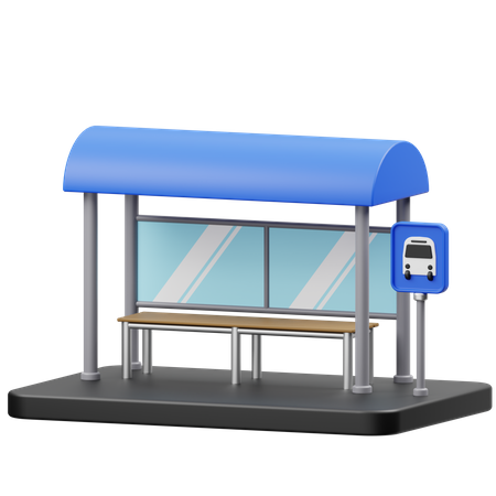 Bus Stop  3D Icon