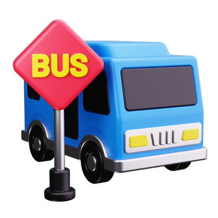 Bus Stop  3D Icon