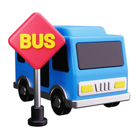 Bus Stop  3D Icon