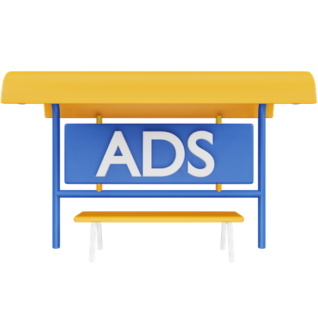 Bus Stop Ads  3D Icon