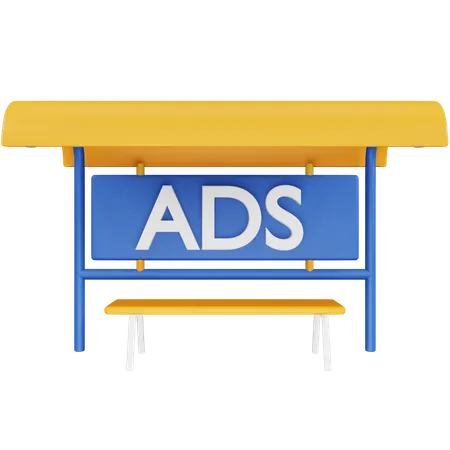 Bus Stop Ads  3D Icon