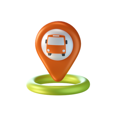 Bus Stop Loaction  3D Icon