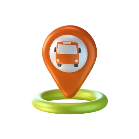Bus Stop Loaction  3D Icon