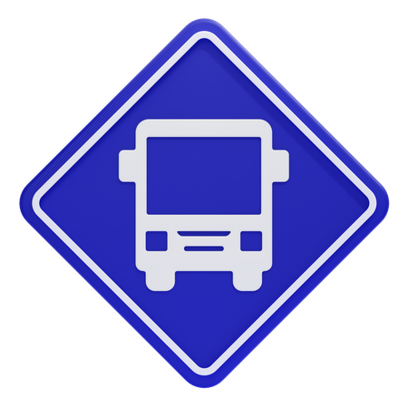 Bus Stop Sign  3D Icon