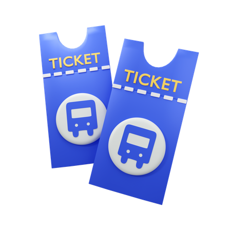 Bus Ticket  3D Icon
