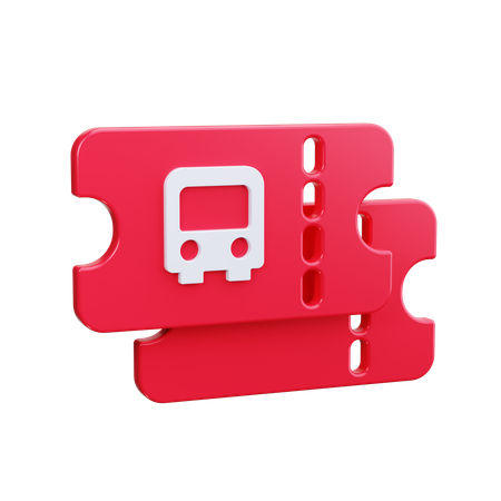 Bus Ticket  3D Icon
