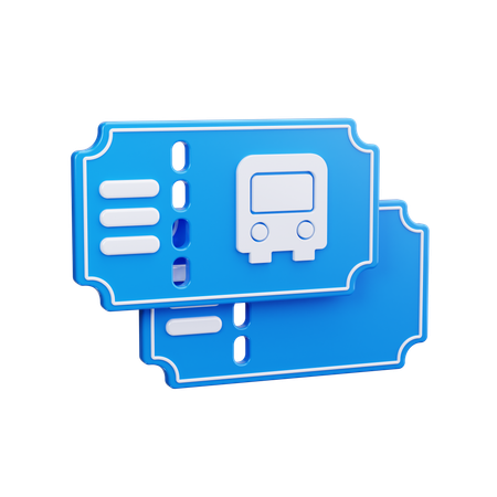 Bus Ticket  3D Icon
