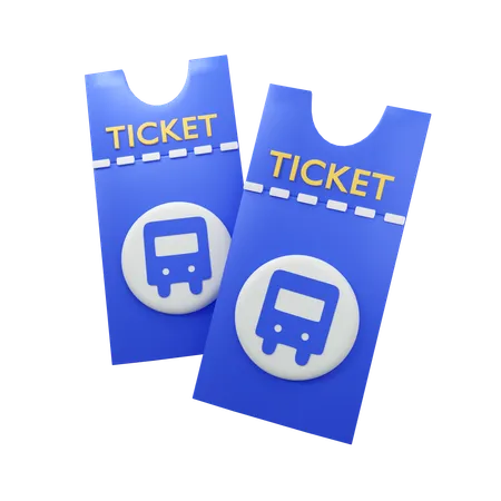 Bus Ticket  3D Icon