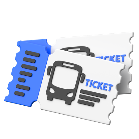 Bus Ticket  3D Icon