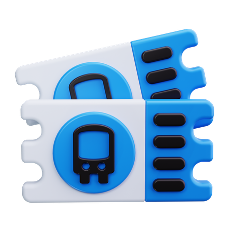 Bus Ticket  3D Icon