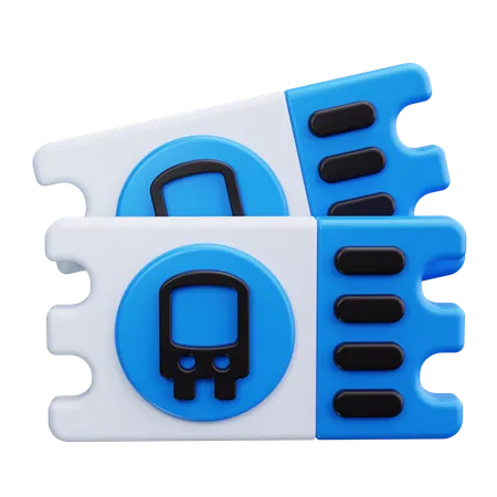 Bus Ticket  3D Icon