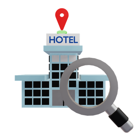 Buscando hotel  3D Icon