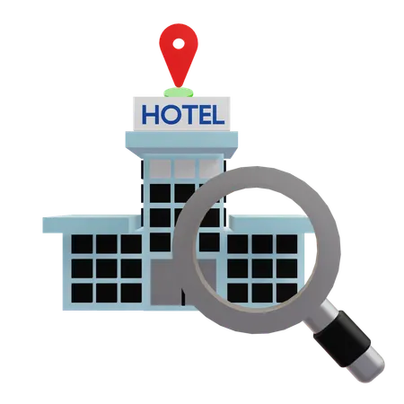 Buscando hotel  3D Icon