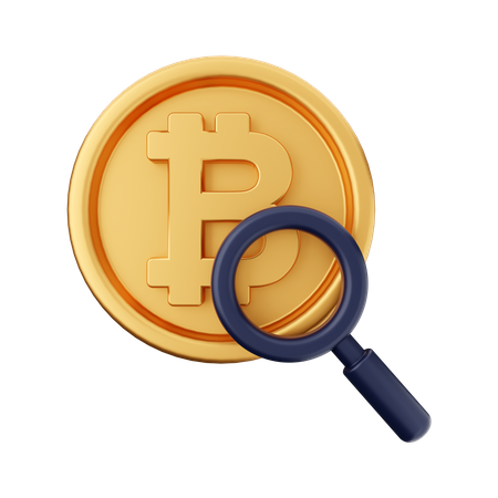 Buscar bitcoins  3D Icon