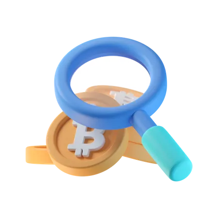 Buscar bitcoins  3D Icon