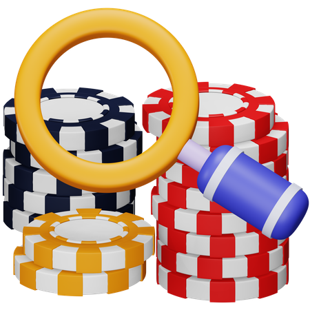 Buscar fichas de casino  3D Icon