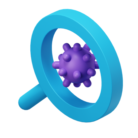 Buscar coronavirus  3D Illustration