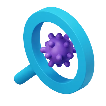 Buscar coronavirus  3D Illustration