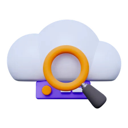 Buscar datos en la nube  3D Icon