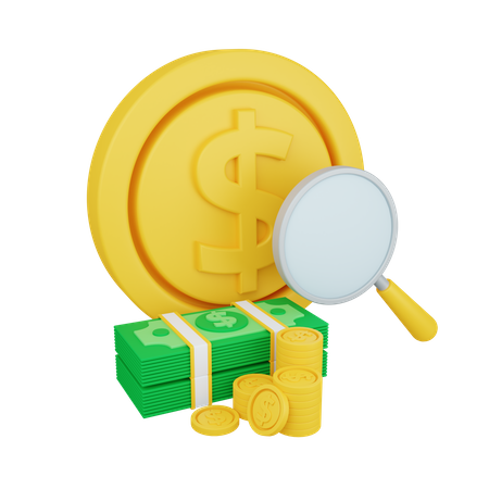 Buscar dinero  3D Illustration