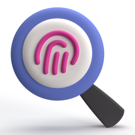 Buscar huella digital  3D Icon