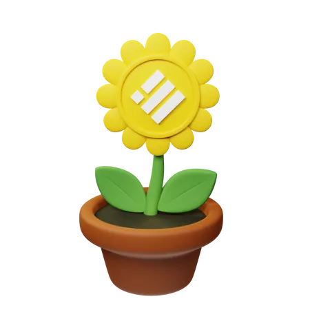 Busd Crypto Plant Pot  3D Icon