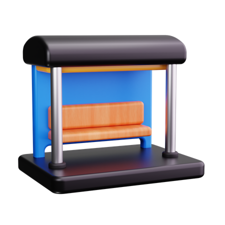 Bushaltestelle  3D Icon