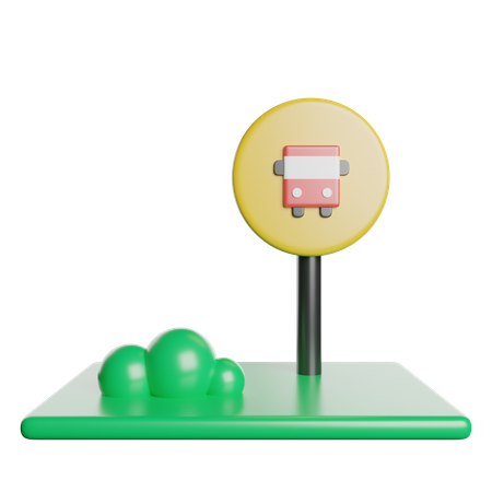 Bushaltestelle  3D Icon