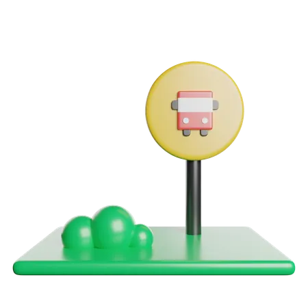 Bushaltestelle  3D Icon