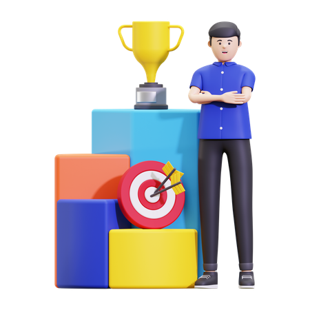 Business Achievement  3D Illustration