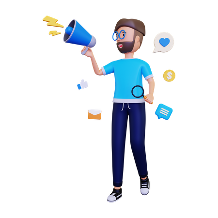 Business Advertisement  3D Icon